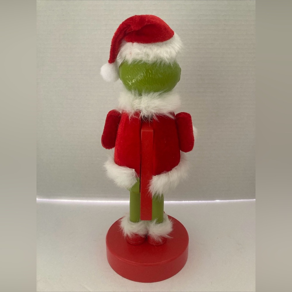 Green Grinch Nutcracker with Red Santa Outfit - Picture 3 of 9